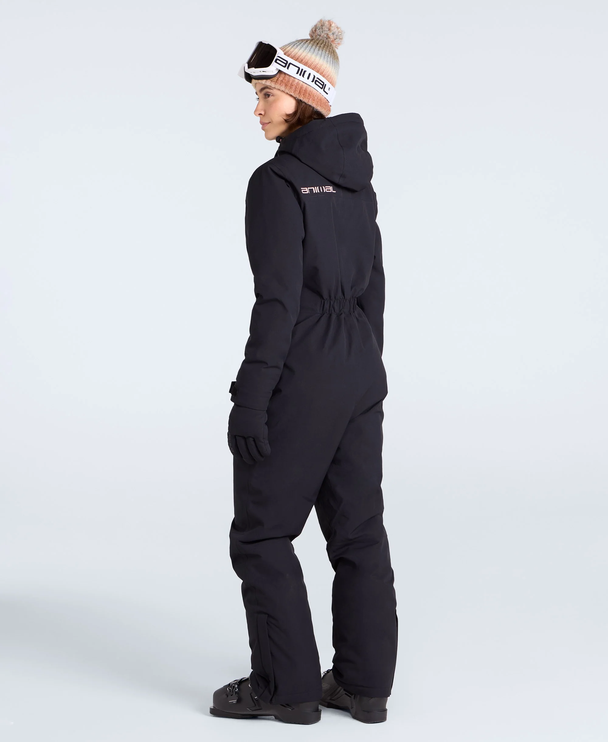 Womens Waterproof Ski Suit - Black - Image 4