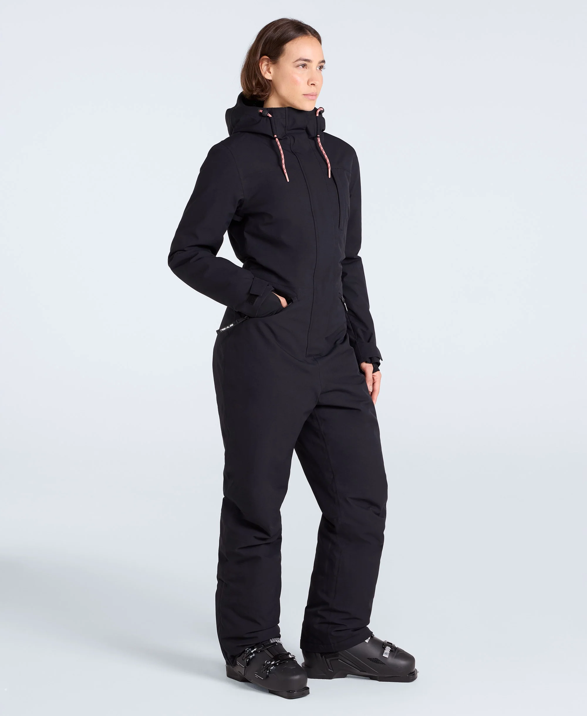 Womens Waterproof Ski Suit - Black - Image 5