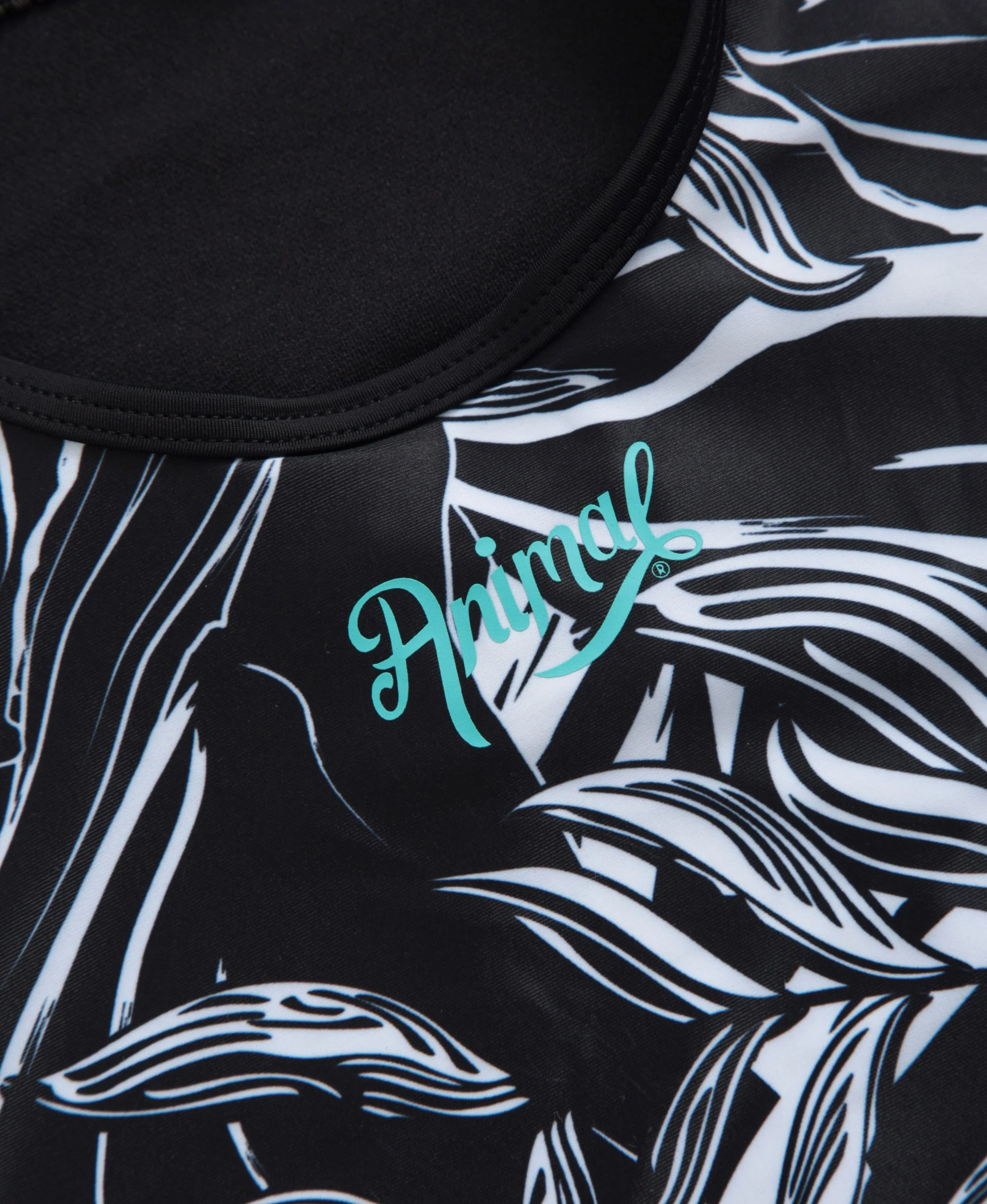 Zora Womens Printed Strappy Swimsuit - Jet Black - Image 8